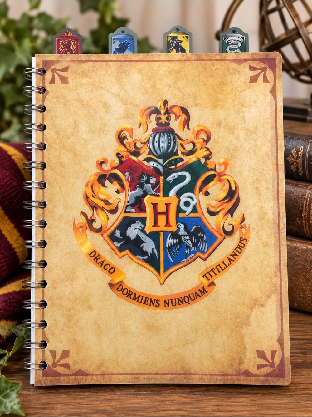 Hogwarts Crest Spiral Journal/Notebook w/Dividers